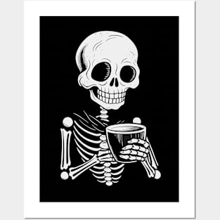 Skeleton coffee Posters and Art